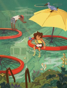 La magia de leer Imaginando el frescor de la lectura (ilustración de Jameela Wahlgren)