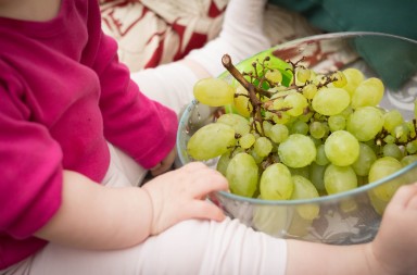 Dar uvas enteras a los pequeños es un peligro
