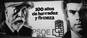 Pablo Iglesias y Felipe González en un cartel de 1979.