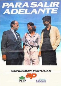 El cartel electoral de Alianza Popular en 1986.