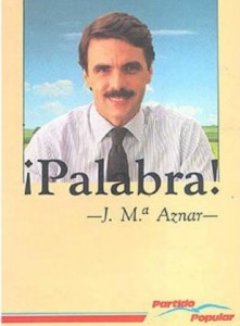 En 1989 un joven José María Aznar fue el candidato del nuevo Partido Popular. El 4 de septiembre de 1989, José María Aznar, entonces presidente de la Junta de Castilla y León, fue elegido candidato a las elecciones generales, a propuesta del propio Fraga, exlíder de Alianza Popular.