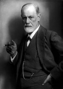 Fotografía de Sigmund Freud fumando en 1922, por Max Halberstadt.
