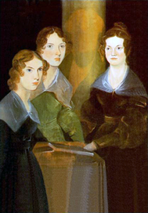 Cuentos de buenas noches para niñas rebeldes. Anne, Emily y Charlotte Brontë retratadas por su hermano Branwell (1834). Branwell está representado entre sus hermanas, casi invisible, detrás de ellas.