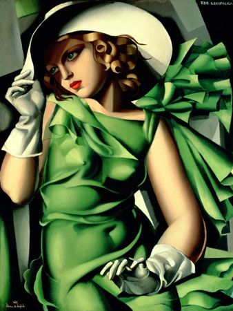 Cuentos de buenas noches para niñas rebeldes. Muchacha con guantes. Cuadro de TAMARA DE LEMPICKA