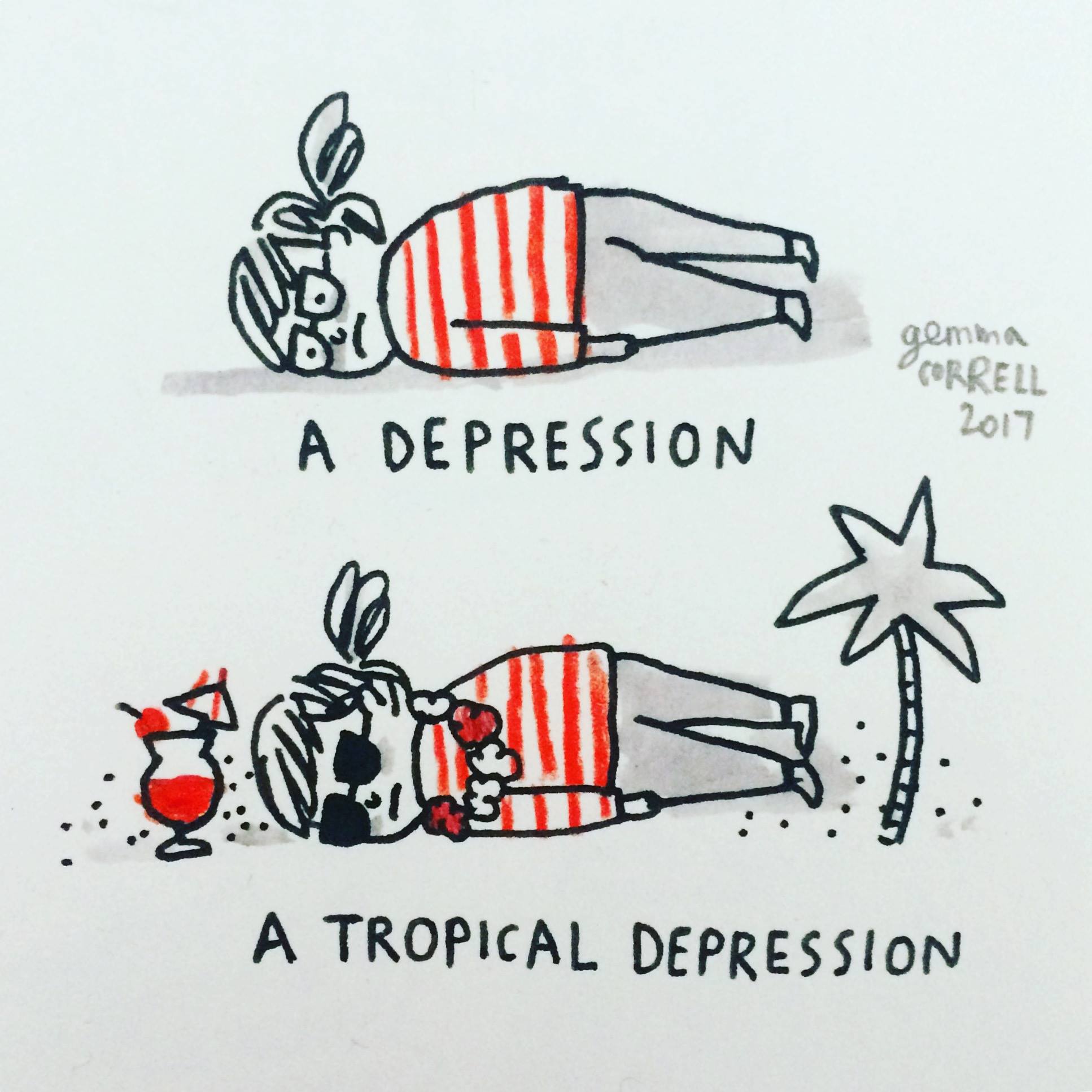 Ansiedad. Ilustración de Gemma Correll.