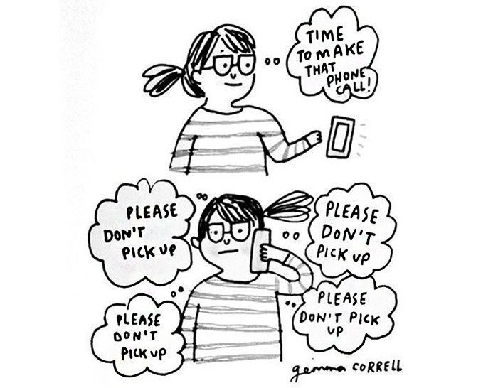 Ansiedad. Ilustración de Gemma Correll.