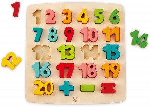 Juegos para aprender matemáticas | Puzle encajable de madera de números | +3 años 