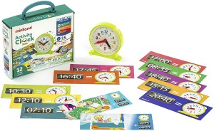 Juegos para aprender matemáticas | Reloj con fichas de actividades | De 3 a 6 años