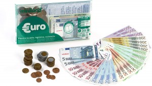 Juegos para aprender matemáticas | Set euros con 28 billetes y 80 monedas | De 3 a 9 años