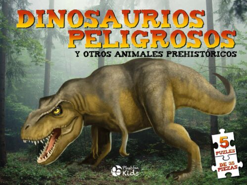 Dino Puzles. Dinosaurios peligrosos. 5 puzles de 35 piezas | +8 años | 10 páginas