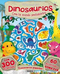 Libros de dinosaurios para niños y adultos | Dinosaurios. Crea tu mundo prehistórico | +3 años | 10 páginas