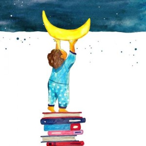 Cómo mejorar la comprensión lectora en niños de primaria | Dame libros y alcanzaré la luna | Ilustración de Georgiana Chitac