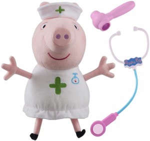 Juguetes y cuentos de Peppa Pig | Peluche Peppa enfermera (voz en inglés) | A partir de 3 años