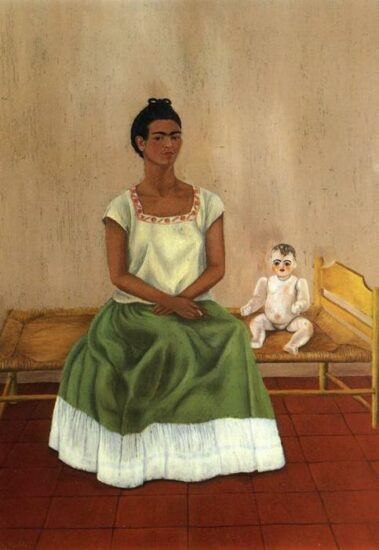 “Yo y mi muñeca” | Autorretrato sentada en la cama | 1937