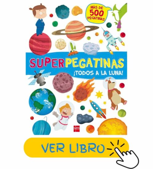 Libros sobre el universo para niños | ¡Todos a la luna! (Pegatinas)