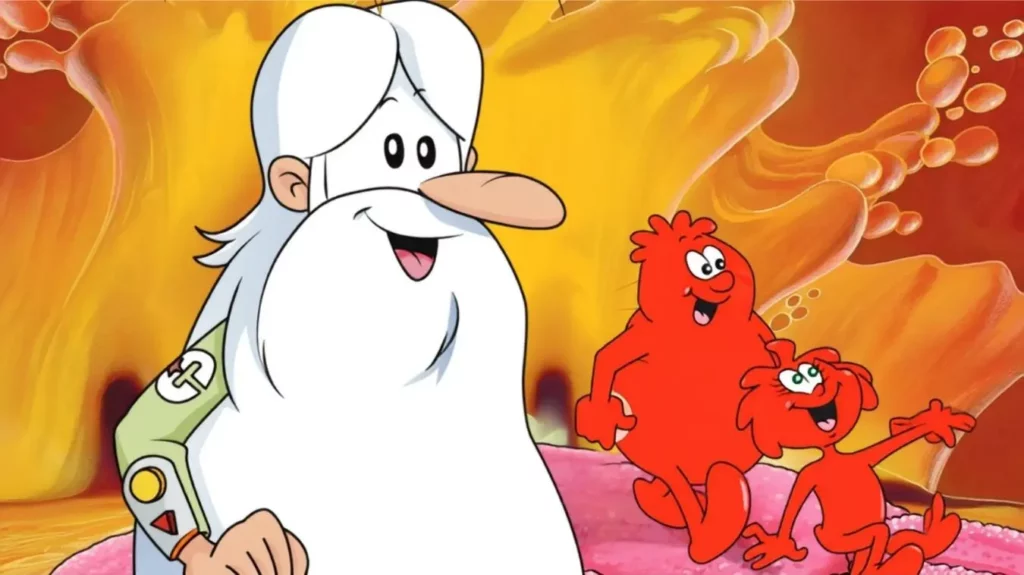 El Maestro y glóbulos rojos de Érase una vez... la vida, la serie educativa sobre el cuerpo humano.