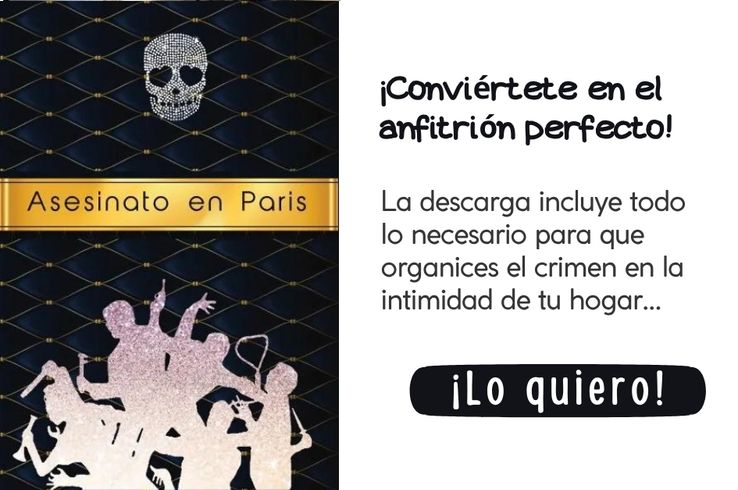Mesa ambientada para una noche de cluedo en vivo con pistas y sobres