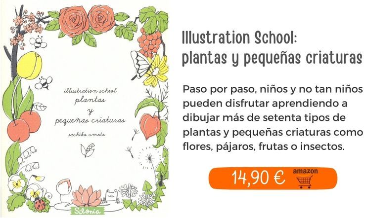 Illustration School plantas y pequeñas criaturas
