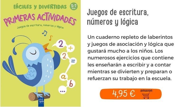 Juegos de ingenio | Primeras actividades fáciles y divertidas. Juegos de escritura, números y lógica