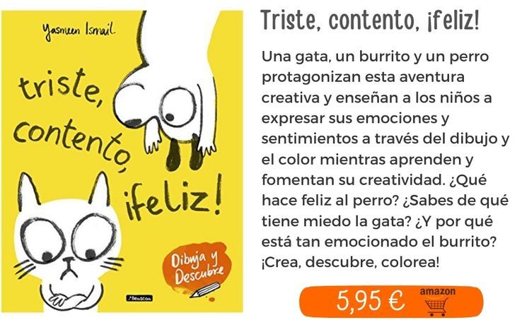 Juegos de ingenio | Triste, contento, ¡feliz! (Dibuja y Descubre) 