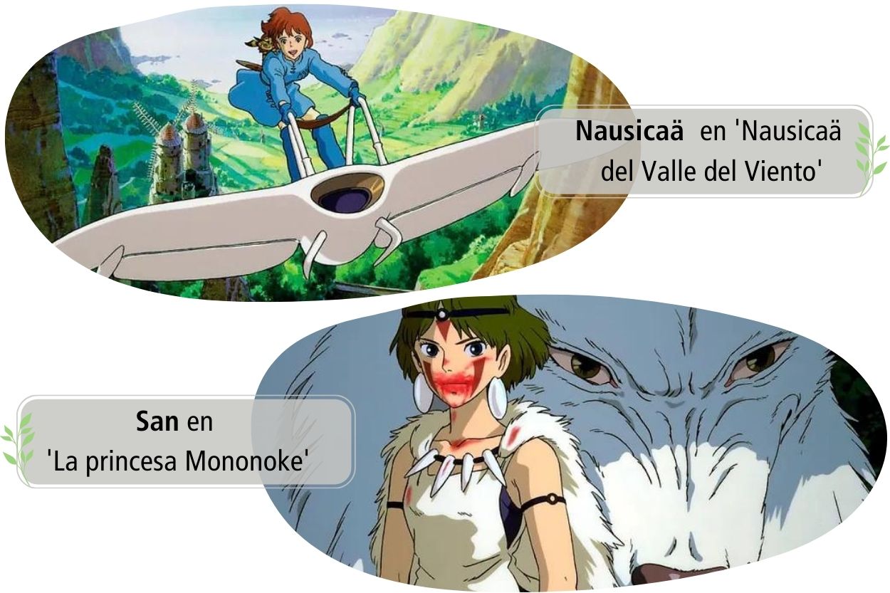 Studio Ghibli | Mejores películas: Nausicaä en 'Nausicaä del Valle del Viento' y San en 'La princesa Mononoke'