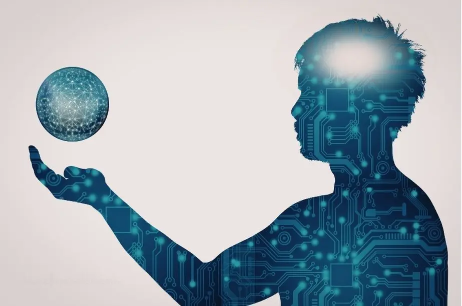 Representación conceptual de inteligencia artificial y consciencia