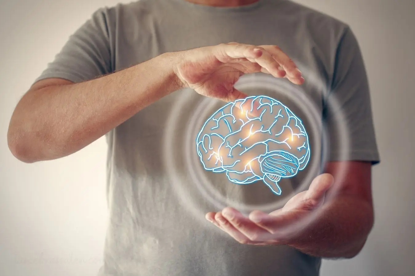 Ilustración conceptual de la consciencia humana y el cerebro