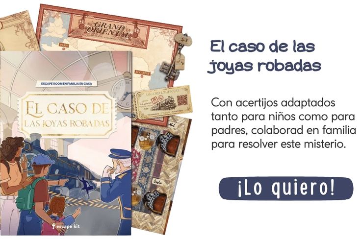 Familia montando un escape room casero