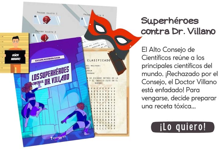 Escape room educativo con superhéroes