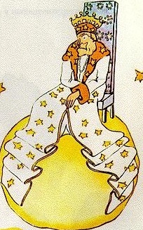 rey del principito ilustracion original personaje del rey