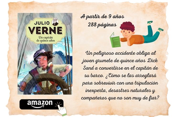 Un capitán de quince años, libro de Julio Verne adaptado para niños