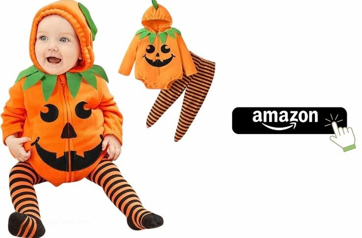 bebé disfrazado de Halloween cómodo y seguro
