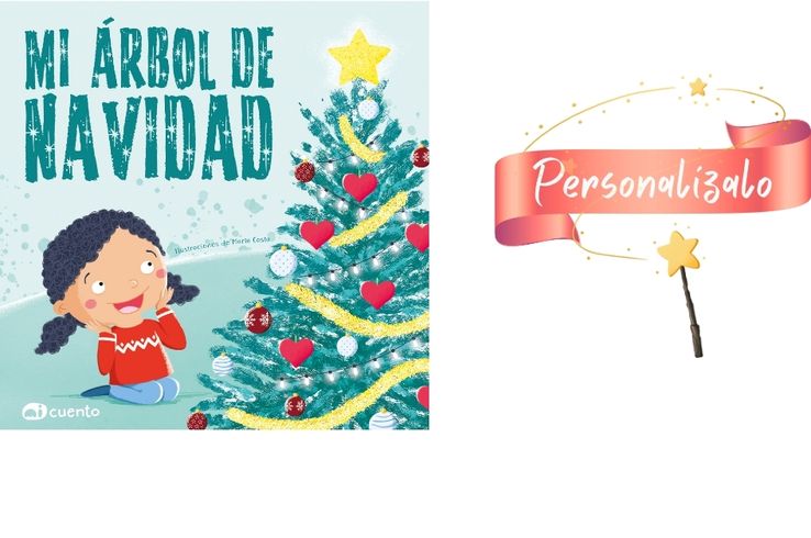 Mi árbol de Navidad en un cuento con foto personalizado