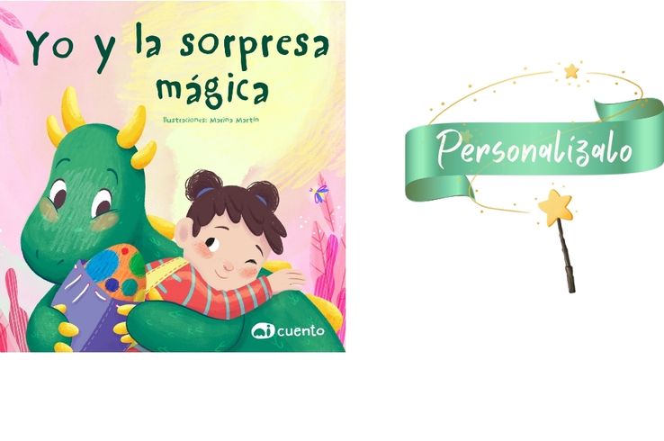 Niño leyendo su cuento personalizado con foto