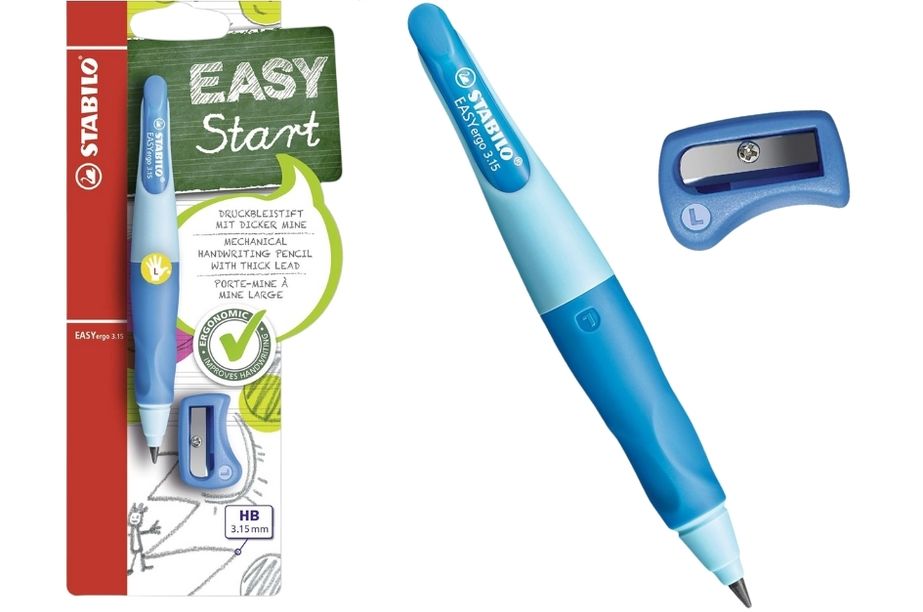 portaminas de iniciación ergonómico para niños zurdos