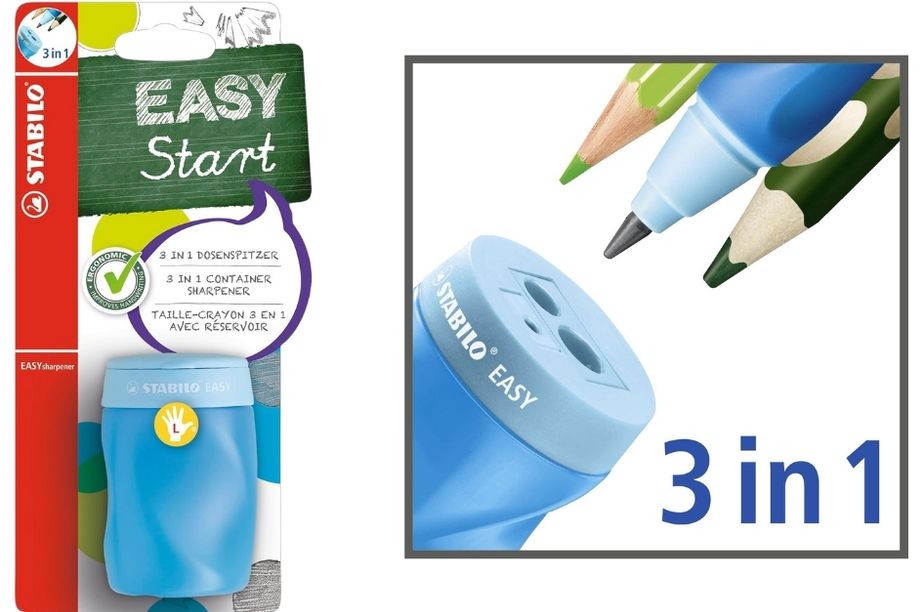 sacapuntas lateralizado para niños zurdos