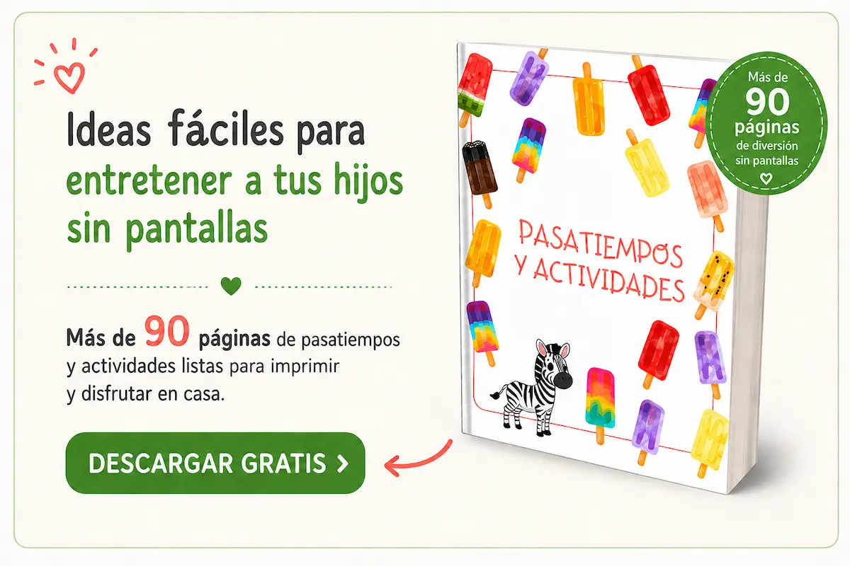 Ebook de actividades para niños sin pantallas con más de 90 páginas para imprimir y entretener en casa
